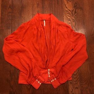 Free People Pleated Top